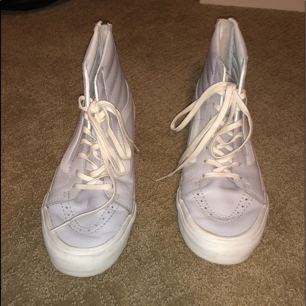 leather high top sneakers